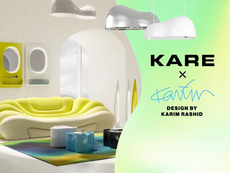 <font size="6">Colección de diseño<br> con<Strong> Karim Rashid</font></br></strong>.